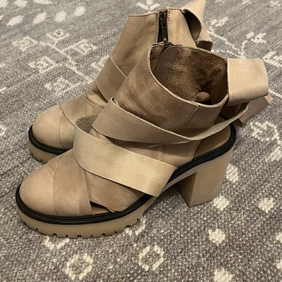 Free People Blake platform booties taupe bandage 37 - Picture 3 of 13